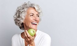 Dental implants provide many day-to-day benefits including the ability to eat a wider variety of healthy foods